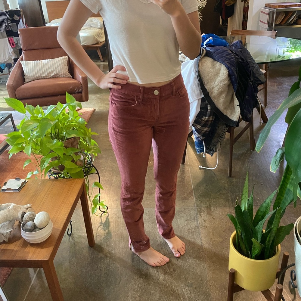 Ann Taylor Red/Brown Corduroy Pants